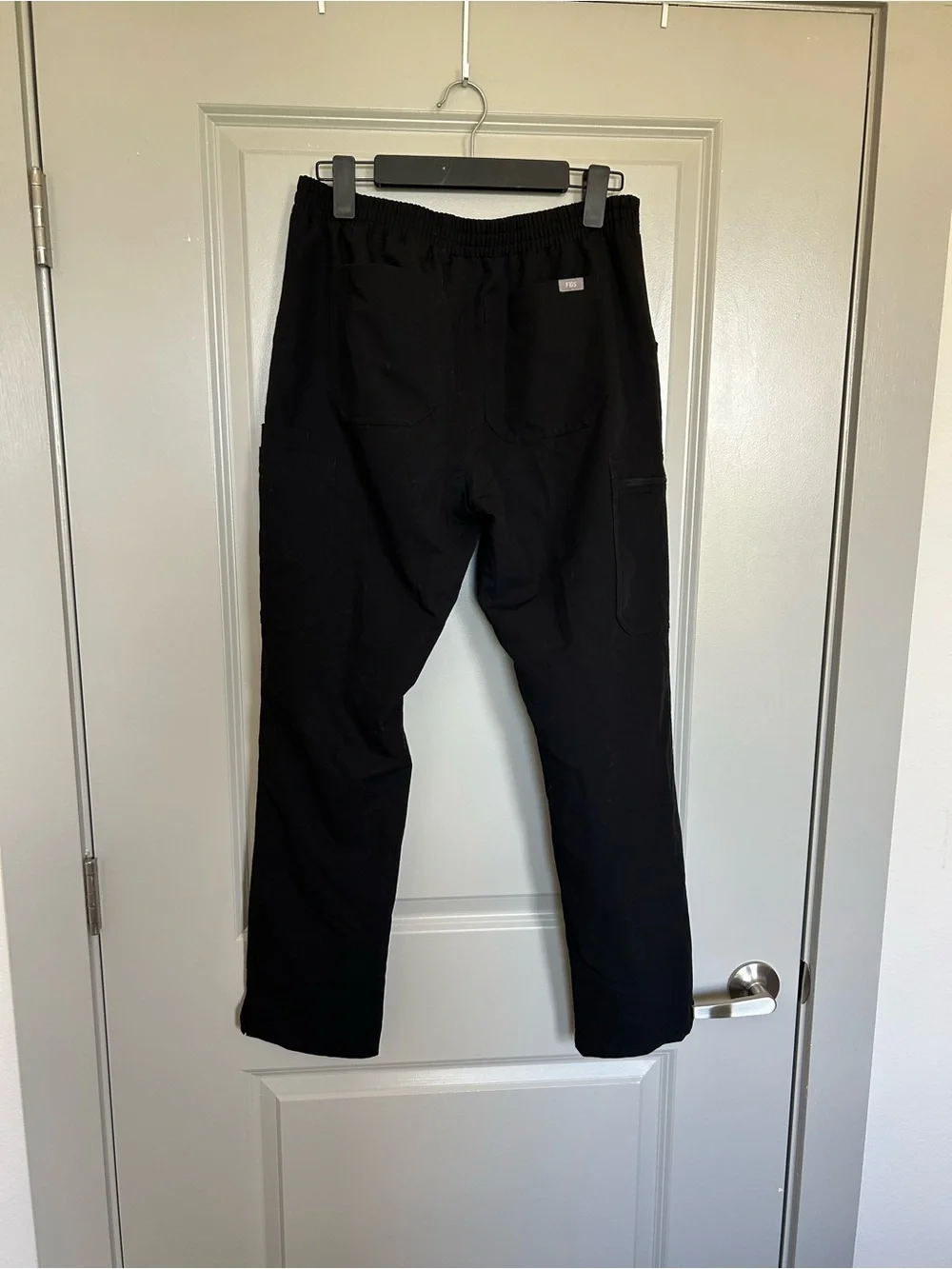 Figs Men's Cairo Black Cargo Jogger Pants with Gray Drawcord